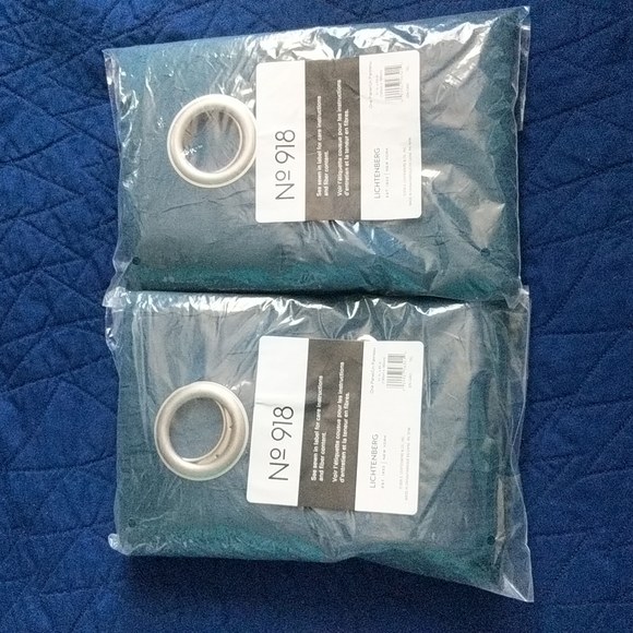 Crushed Sheer Voile Window Curtains color Teal (2 panels) - Picture 3 of 3